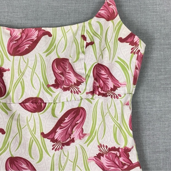 Lucy Lucy Love Pink Tulip Dress Size Large Spaghetti Strap Sundress - Picture 4 of 11